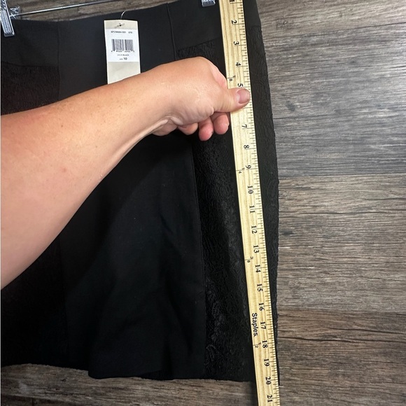 BCBG Black Lace Panel Pencil Skirt - Picture 6 of 8